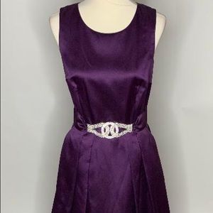 Alex Evenings deep purple evening gown